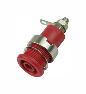 Multicomp PRO MP770555 MP770555 Banana Test Connector Jack Panel Mount 32 A 1 kV Nickel Plated Contacts Red