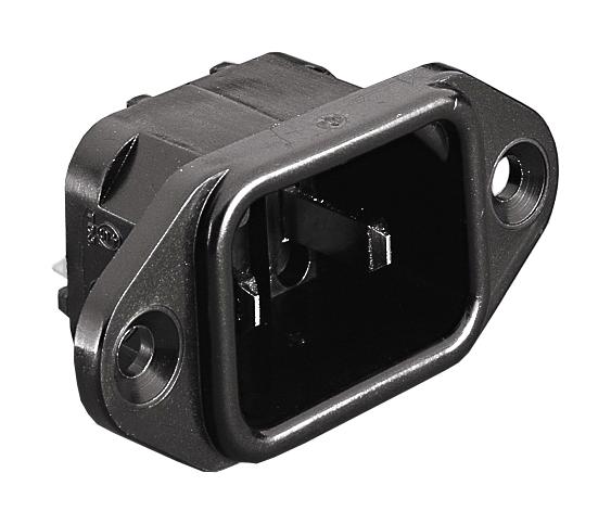 Bulgin Limited PX0690/63 PX0690/63 IEC Power Connector C18 Inlet 10 A 250 VAC Quick Connect Snap-In Flange Mount