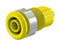 STAUBLI 49.7049-24 Banana Test Connector, 4mm, Jack, Panel Mount, 24 A, 1 kV, Nickel Plated Contacts, Yellow