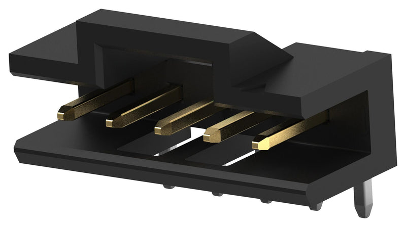 TE CONNECTIVITY 2MM-HSP-S06-HT-02-H-TB Pin Header, Board-to-Board, Wire-to-Board, 2 mm, 1 Rows, 6 Contacts, Through Hole Right Angle