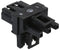 WAGO 770-615 Rectangular Connector, Black, WINSTA MIDI 770 Series, 3 Contacts, Plug, Receptacle, 10 mm