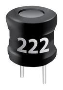 BOURNS RLB1112V4-222J Inductor, 2.2mH, 2.75ohm, 350mA, &plusmn;5%, Unshielded, RLB1112V4 Series, Radial Leaded