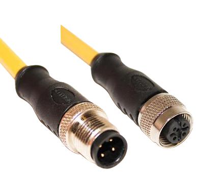 Mueller Electric C4AC05M010 C4AC05M010 Sensor Cable 22 AWG M12 Plug Receptacle 4 Positions 10 m 32.8 ft New