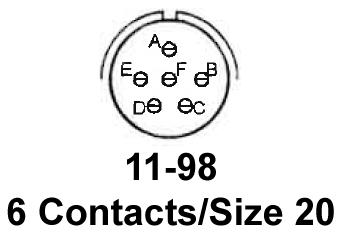 AMPHENOL AEROSPACE D38999/26FB98SN CIRCULAR CONNECTOR PLUG, SIZE 11, 6 POSITION, CABLE MILITARY SPECIFICATION:MIL-DTL-38999 SERIES III CIRCULAR CONNECTOR SHELL STY