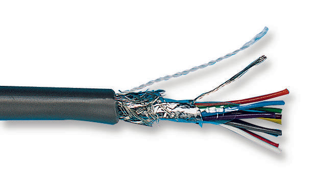 ALPHA WIRE 2442C SL005 Multicore Cable, Control, Screened, 2 Core, 14 AWG, 2.08 mm&sup2;, 100 ft, 30.5 m