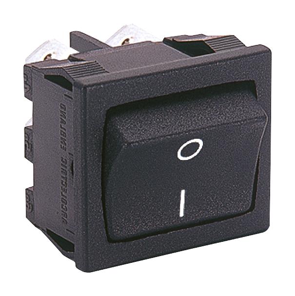 Bulgin Limited H8650VBAAG H8650VBAAG Rocker Switch Miniature On-Off DPST-NO Non Illuminated Panel Snap-In 8650 Series