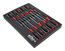 WIHA 30280 SCREWDRIVER TRAY SET, CUSHION GRIP, 10PC