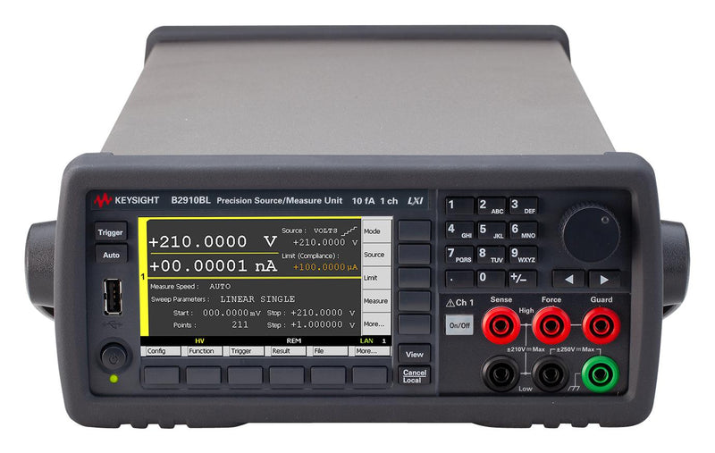 Keysight Technologies B2910BL B2910BL Source Measure Unit SMU Precision 1-Channel 210V 1.5A 10fA Resolution