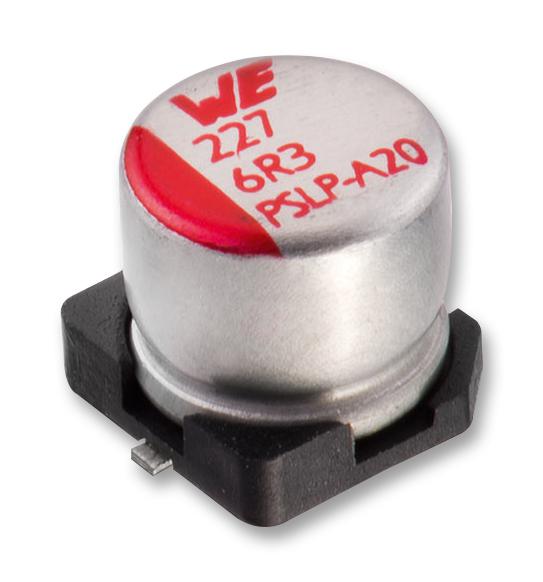 WURTH ELEKTRONIK 8.75106E+11 Polymer Aluminium Electrolytic Capacitor, 39 &micro;F, 25 V, Radial Can - SMD, 0.025 ohm