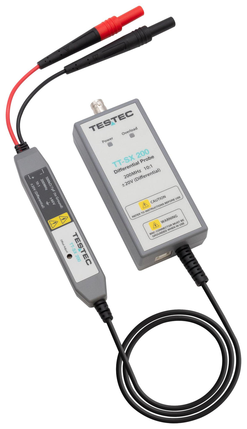 TESTEC 15635 Oscilloscope Probe, Differential, 200 MHz, 60 V, 10:1, Oscilloscope