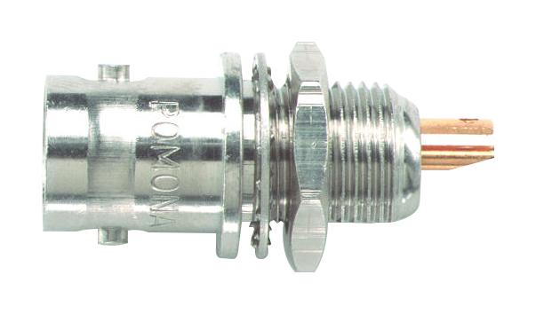 POMONA 3580 RF / Coaxial Connector, Triaxial, Straight Bulkhead Jack, Solder, Beryllium Copper