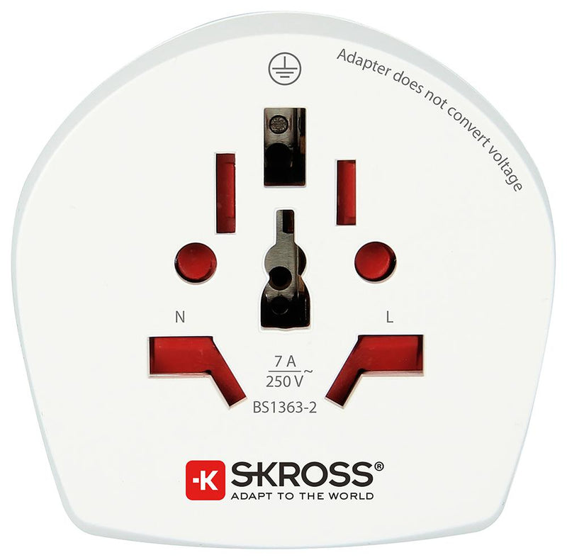 Skross 1.500225-E 1.500225-E Mains Adapter Australia/China Brazil Euro Italy Japan/US Switzerland UK 7 A White 250 V New