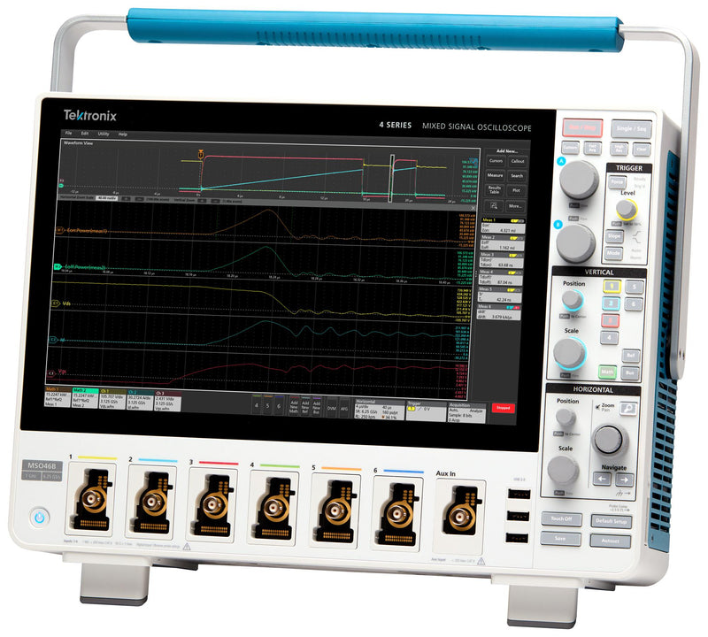 TEKTRONIX MSO46B 4-BW-500 MSO / MDO Oscilloscope, 4 Series B, 6 Analogue, 48 Digital, 500 MHz, 6.25 GSPS, 31.25 Mpts