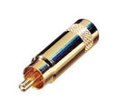 Rean NYS352AG NYS352AG RCA (Phono) Audio / Video Connector 2 Contacts Plug Gold Plated Brass Zinc Body