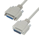 L-COM CSMN15MF-50 Computer Cable, D Subminiature Plug, 15 Way, D Subminiature Socket, 15 Way, 50 ft, 15.2 m