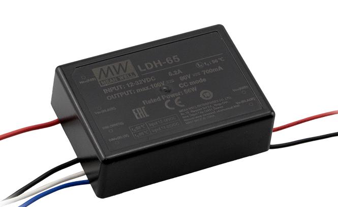 Mean Well LDH-65-1400W LDH-65-1400W LED Driver DC/DC Converter Lighting LDH-65 Series 64.4 W 46 VDC 1.4 A Analogue PWM New