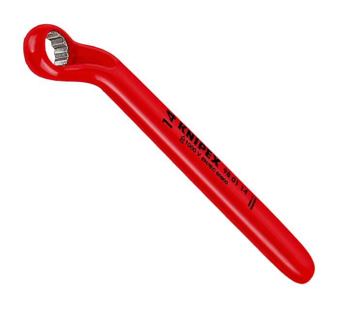 KNIPEX 98 01 19 Box Wrench, 19 mm AF Size, 225 mm Length, Chrome Vanadium Steel