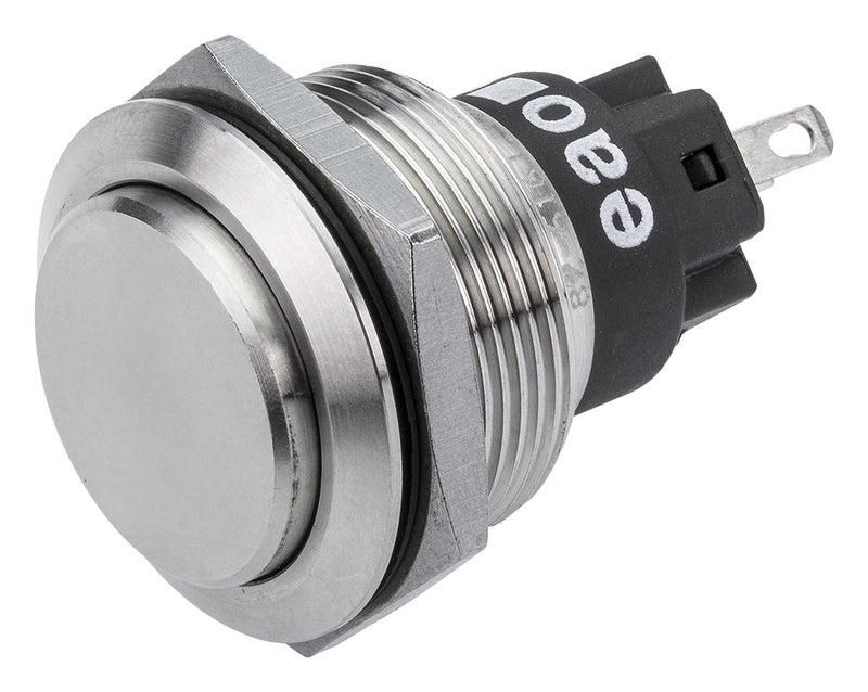 EAO 82-6161.1000 Vandal Resistant Switch, Flush, 82, 22.3 mm, SPDT, Momentary, Round Raised, Natural