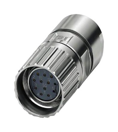 PHOENIX CONTACT 1629212 Sensor Connector, M23 PRO Series, M23, Female, 12 Positions, Crimp Socket - Contacts Not Supplied M23-12S1N8A80DU