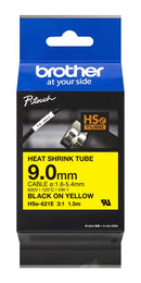 Brother HSE621E HSE621E Wire Marker Heat Shrinkable Sleeve Blank (No Legend) Yellow 1.5m x 9mm 5.4 mm New