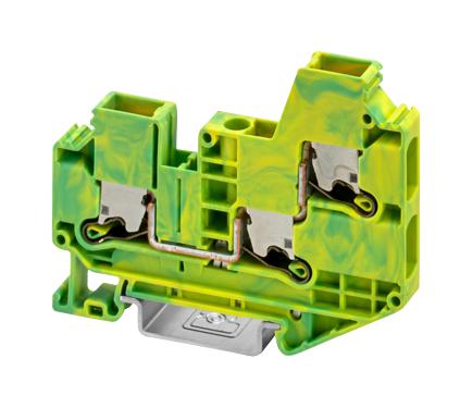 PHOENIX CONTACT 1329507 DIN Rail Mount Terminal Block, 3 Ways, 20 AWG, 8 AWG, 6 mm&sup2;, Push-X