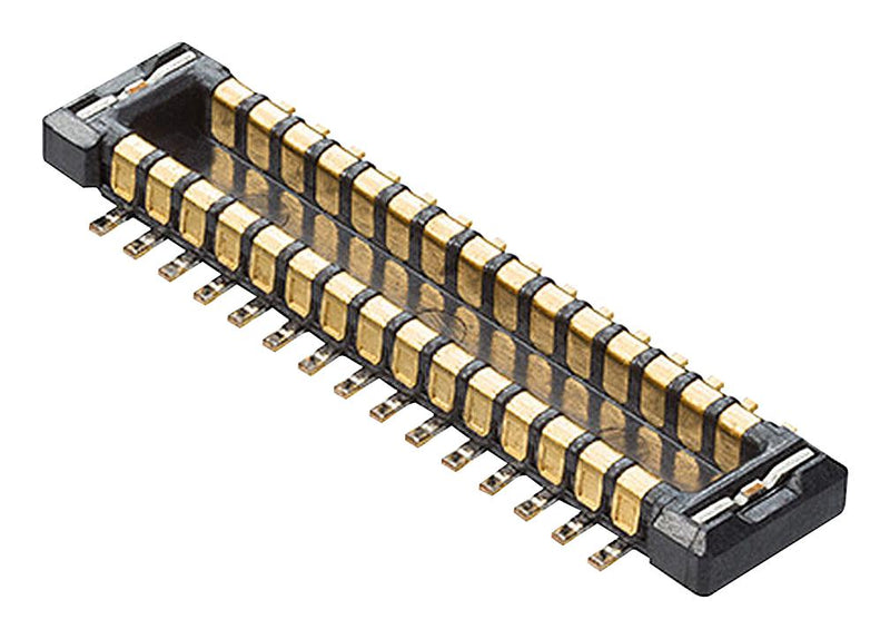 Molex 505551-1020 505551-1020 Mezzanine Connector Header 0.4 mm 2 Rows 10 Contacts Surface Mount Straight Copper Alloy