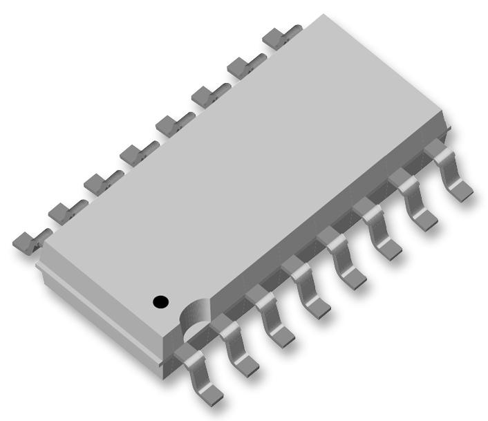 VISHAY TCMT4600 Optocoupler, Transistor Output, 4 Channel, SOP, 16 Pins, 60 mA, 3.75 kV, 80 %