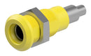 Staubli 64.3042-24 64.3042-24 Banana Test Connector 30 VAC Socket Panel Mount 25 A 60 VDC Nickel Plated Contacts Yellow