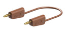 Staubli 64.1037-20027 64.1037-20027 Banana Test Lead 30 VAC 4mm Stackable Plug 78.74 " 2 m Brown