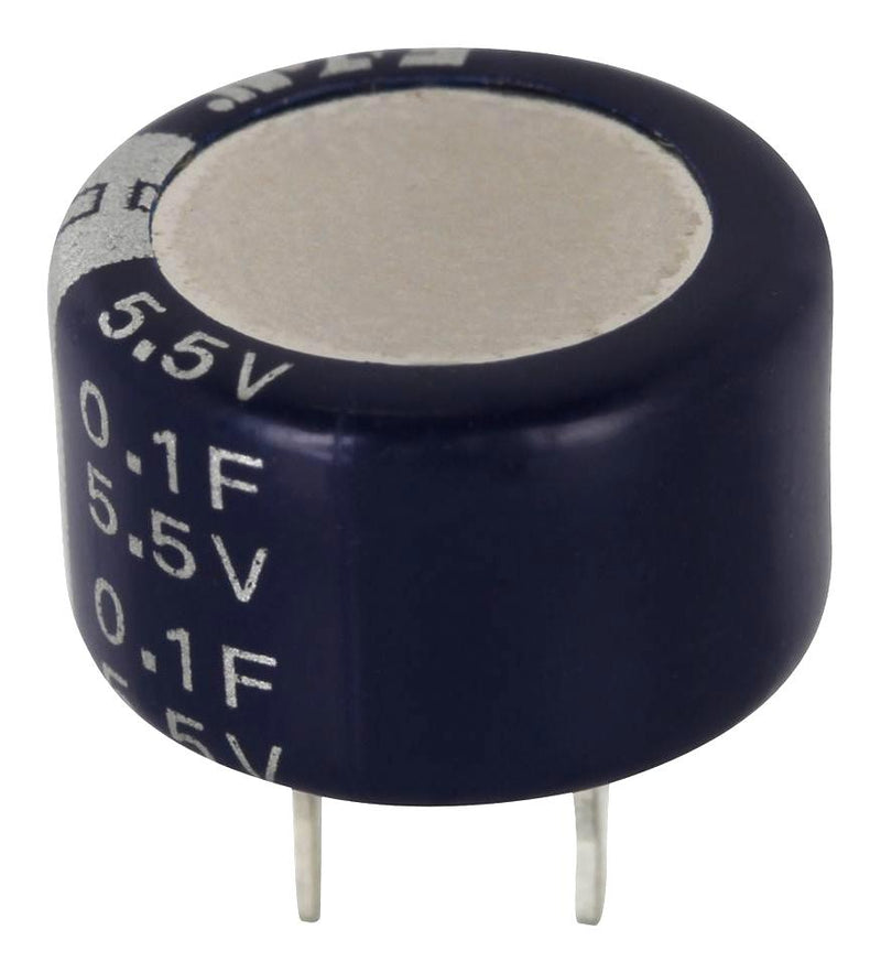 EATON ELECTRONICS KW-5R5C224H-R Supercapacitor, 0.22 F, 5.5 V, PC Pin, -20%, +80%, 5 mm, 2000 hours @ 85&deg;C