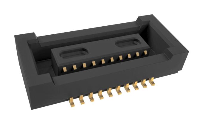 Amphenol Communications Solutions 10164227-0201A1RLF 10164227-0201A1RLF Mezzanine Connector Receptacle 0.4 mm 2 Rows 20 Contacts Surface Mount Straight