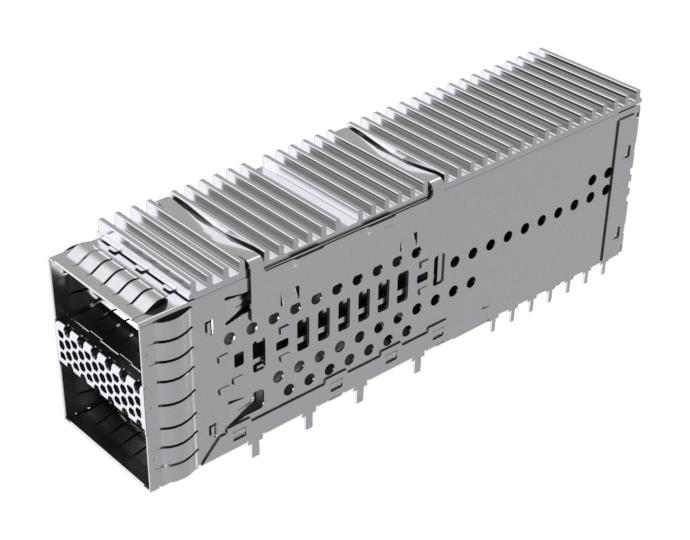 Amphenol Communications Solutions UE36E1620032C31 UE36E1620032C31 Cage QSFP-DD 2 x 1 (Stacked) With Heat Sink Without Light Pipe Press-Fit