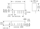 XP Power IR0505SA IR0505SA Isolated Through Hole DC/DC Converter Semi Regulated ITE 1:1 3 W 1 Output 5 V 600 mA