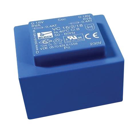 Block VC 32/1/6 VC 32/1/6 PCB Transformer Encapsulated Safety Isolating 230V 6V 3.2 VA 50Hz to 60Hz New