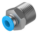 Festo QS-3/8-6 QS-3/8-6 Pneumatic Fitting Push-In R3/8 14 bar 6 mm Brass QS