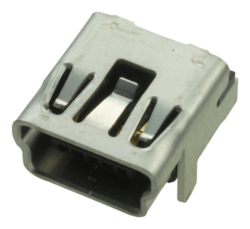 Molex 54819-0519 54819-0519 USB Connector Mini Type B 2.0 Receptacle 5 Ways Through Hole Mount Right Angle