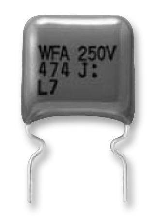 PANASONIC ECWF2W225JA General Purpose Film Capacitor, Metallized PP, Radial Box - 2 Pin, 2.2 &micro;F, &plusmn; 5%, 450 V