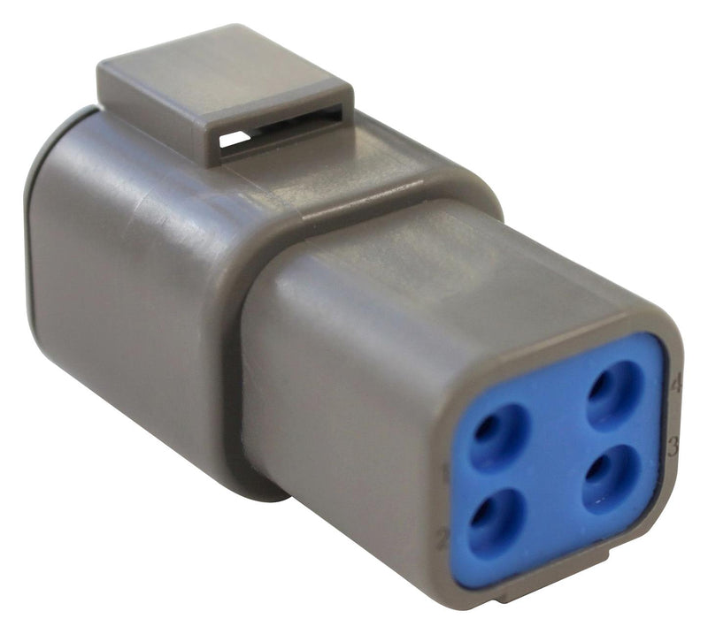 BULGIN LIMITED PX1001P04GY Automotive Connector Housing, PX10 Series, Receptacle, 4 Ways