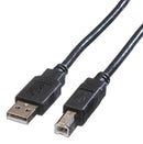 Roline 11.44.8818 11.44.8818 USB Cable Type A Plug to B 1.8 m 5.9 ft 2.0 Black