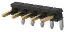 TE CONNECTIVITY 2MM-HB-S06-HT-02-H-TB Pin Header, Board-to-Board, 2 mm, 1 Rows, 6 Contacts, Through Hole Right Angle, 2MM-HB Series