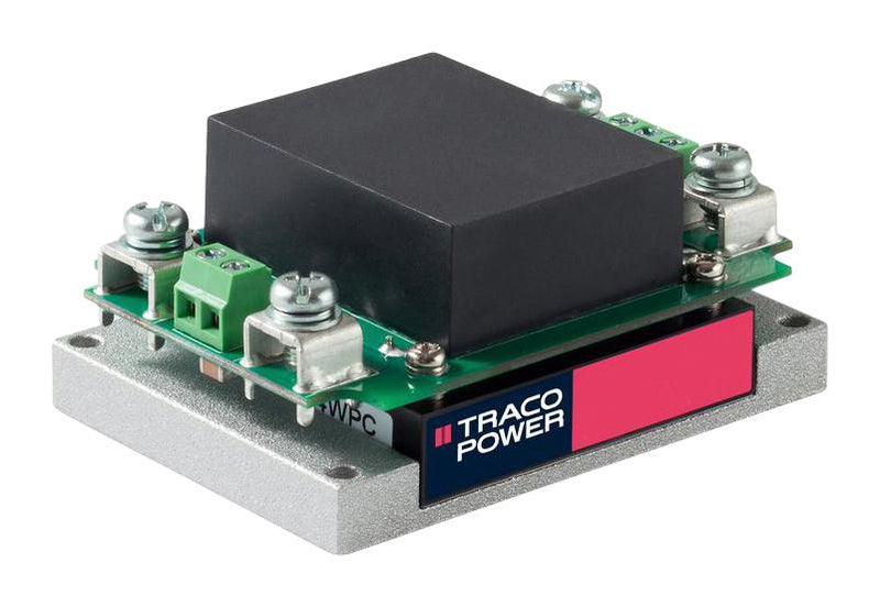 TRACO POWER TEP 75-2412WI-CMF Isolated Chassis Mount DC/DC Converter, Railway, 4:1, 75 W, 1 Output, 12 V, 6.3 A