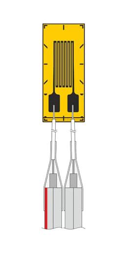 OMEGA KFH-10-120-C1-11L1M2R Strain Gauge, 120 ohm, 3 mm, 10 mm, 2x 1m Leads, 50000 &micro;m, Linear, 14 Vrms