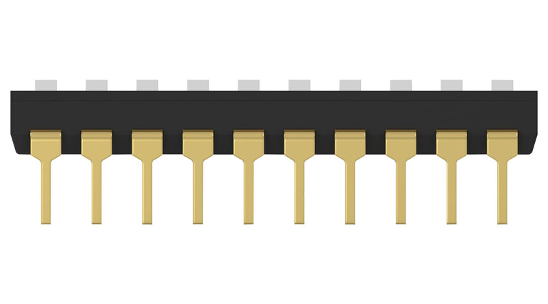 ALCOSWITCH - TE CONNECTIVITY ADEN10TTU04 DIP SW, 10CKT, SPST, 0.025A, 24VDC, TH