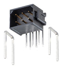 HARWIN M80-8410642 Pin Header, Board-to-Board, Wire-to-Board, 2 mm, 2 Rows, 6 Contacts, Through Hole Right Angle