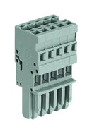 WAGO 769-103 Pluggable Terminal Block, 5 mm, 3 Ways, 28AWG to 12AWG, 4 mm&sup2;, Push In, 32 A