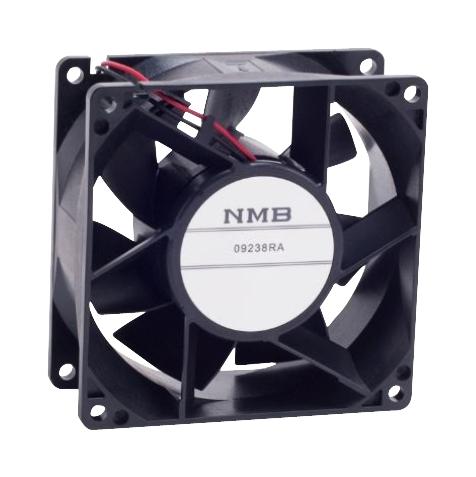 NMB TECHNOLOGIES 09238RA-24P-EA-D0 DC Axial Fan, 12 V, Square, 80 mm, 38 mm, Ball Bearing, 91.8 CFM