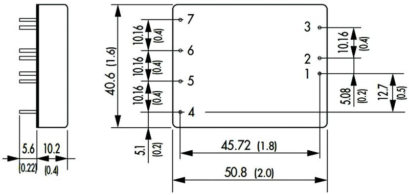 TRACO POWER TEN 30-2411WI Isolated Through Hole DC/DC Converter, ITE, 4:1, 30 W, 1 Output, 5 V, 6 A