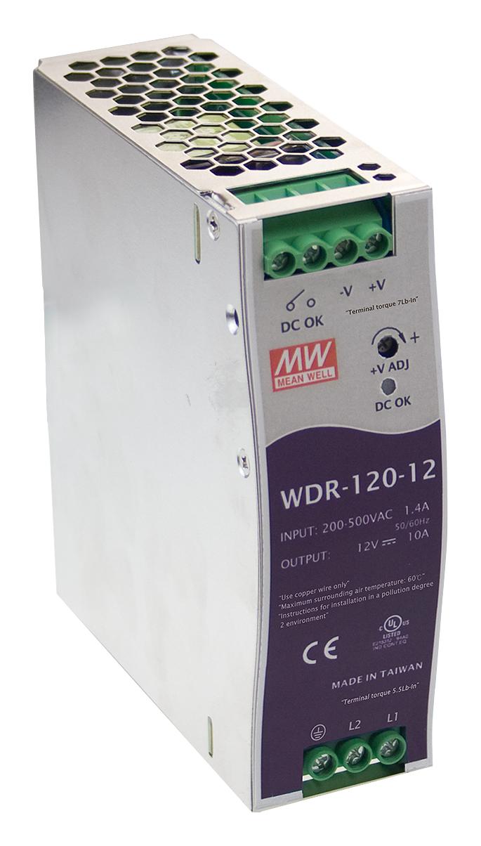 Mean Well WDR-120-24 WDR-120-24 AC/DC DIN Rail Power Supply (PSU) ITE 1 Output 120 W 24 VDC 5 A