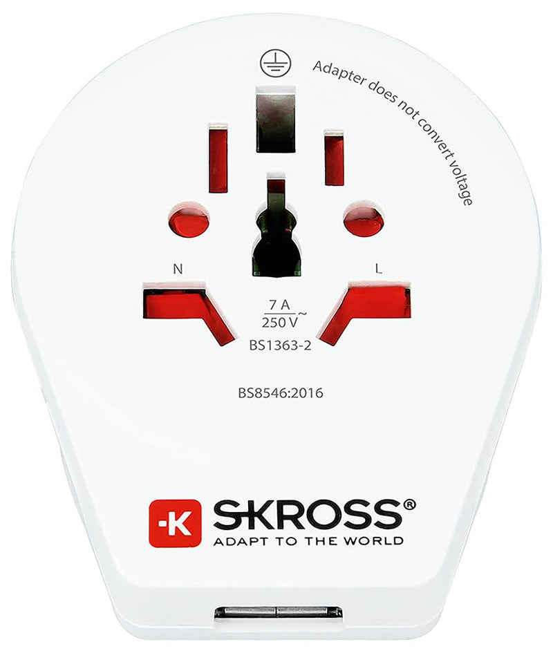 Skross 1.500267 1.500267 Mains Adapter Australia/China Brazil Euro Italy Japan/US UK Switzerland USB 7 A New