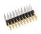 SAMTEC TMM-107-01-T-Q-RA Pin Header, Board-to-Board, 2 mm, 4 Rows, 28 Contacts, Through Hole Right Angle